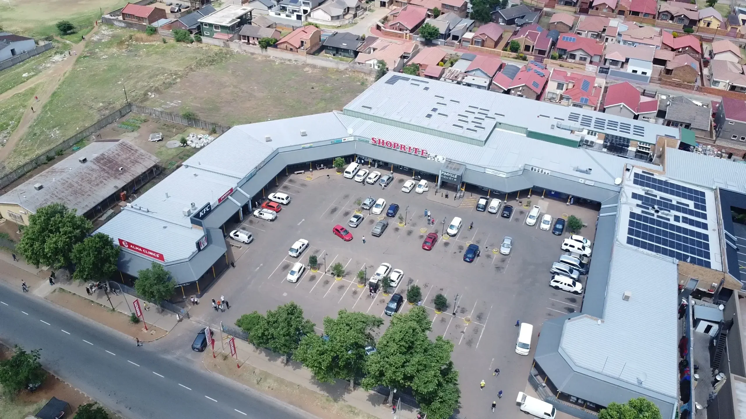 Retail shopping centre roof repair and maintenance completed by roofing specialists in Johannesburg