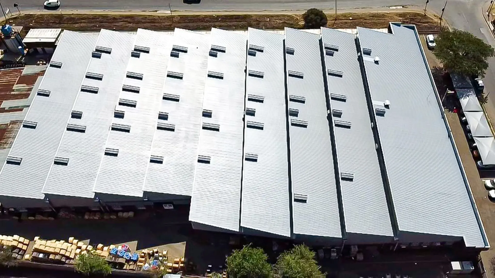 Protective roof coating on an industrial roof in Gauteng