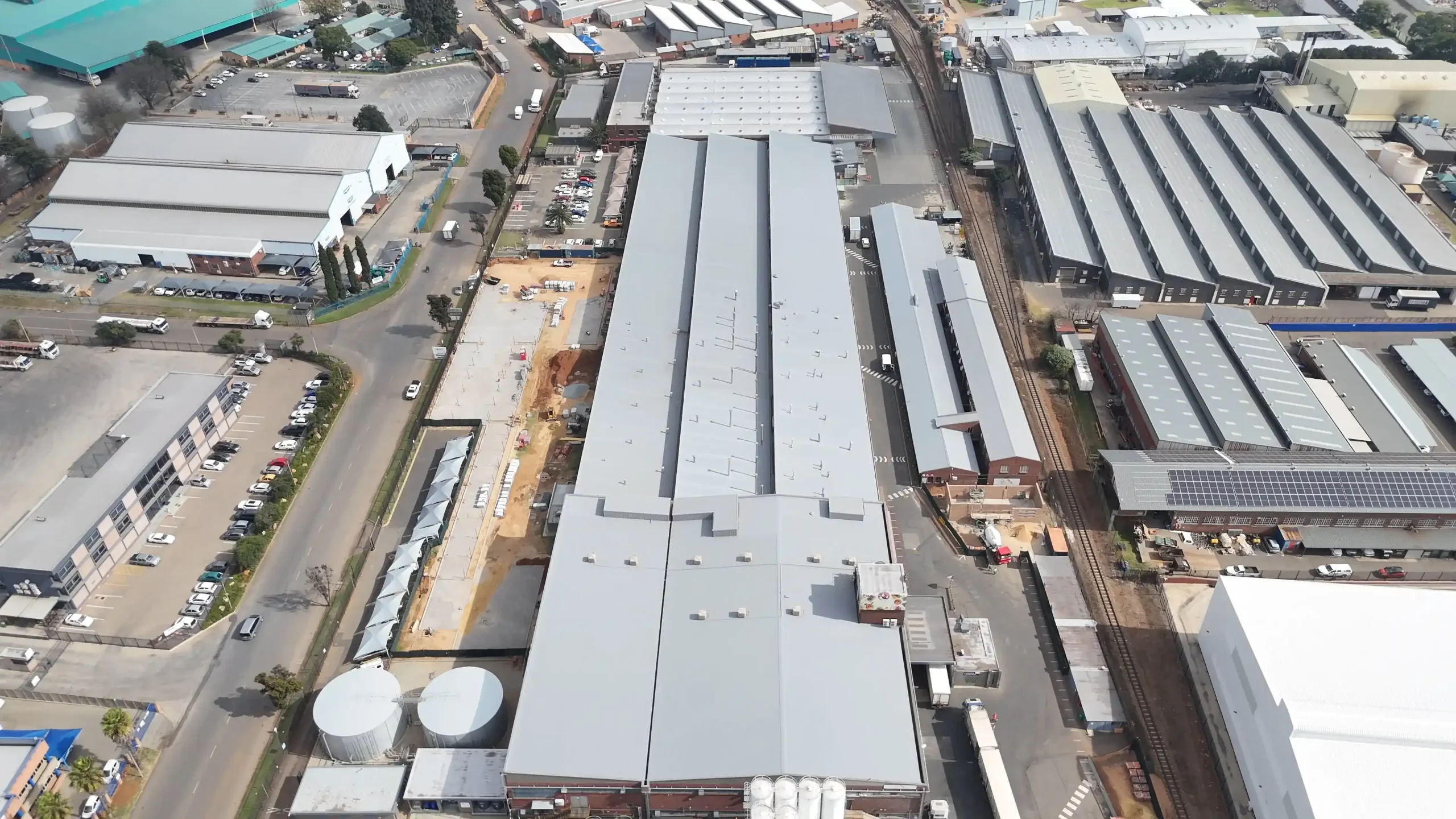 Repaired and sealed watertight commercial roof after Sicon roof repairs in Gauteng