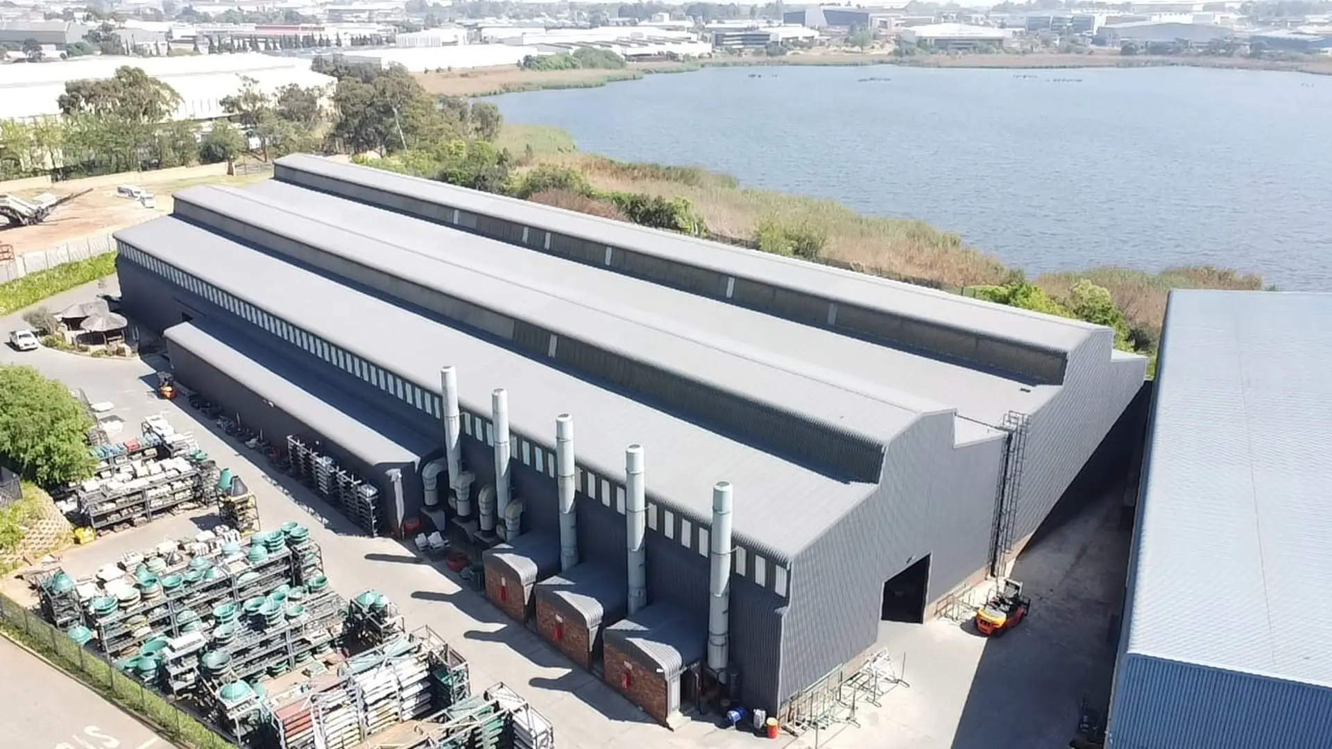 Recoated factory roof in Pretoria