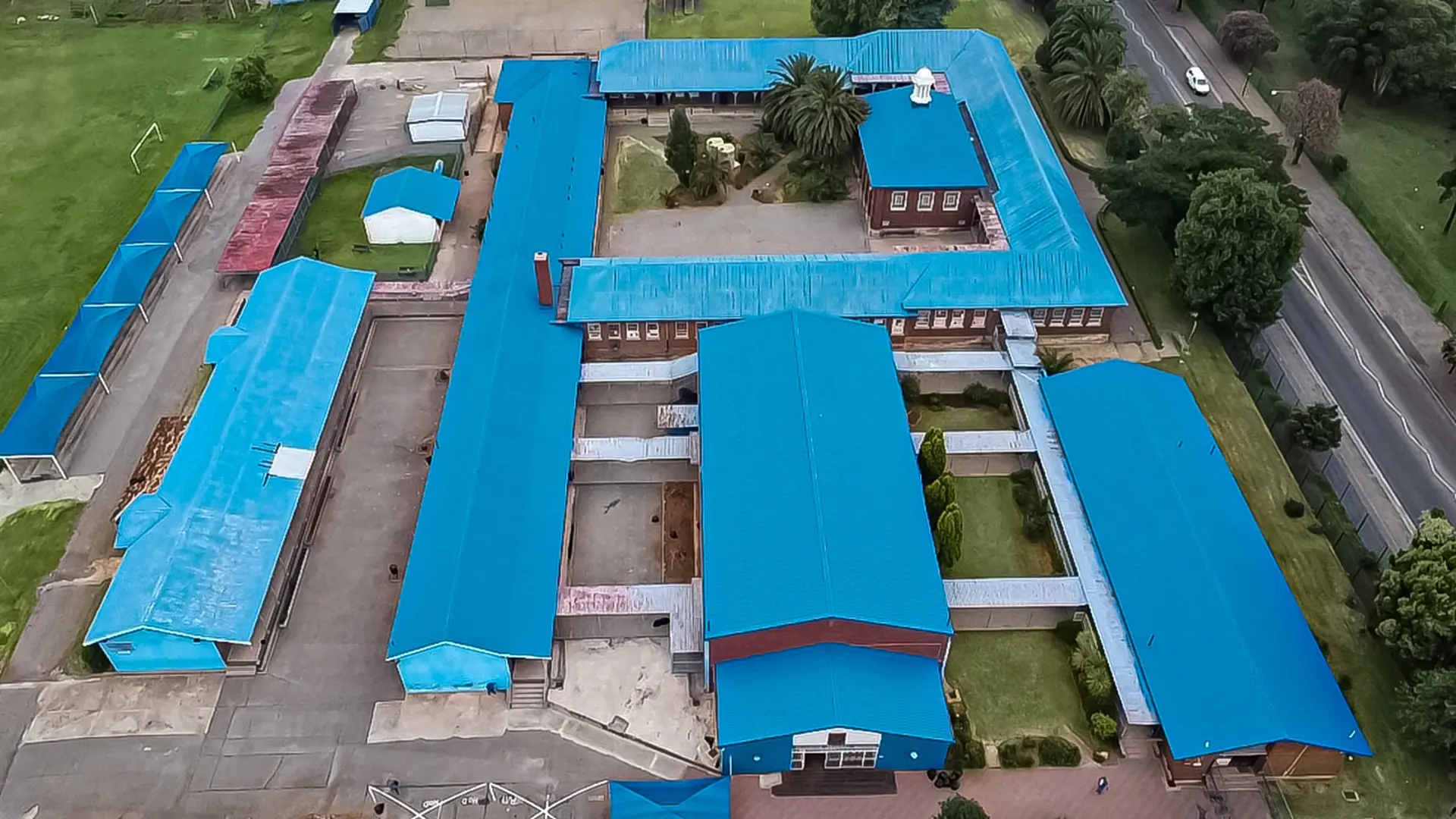Cool roof coating on a retail building in Benoni